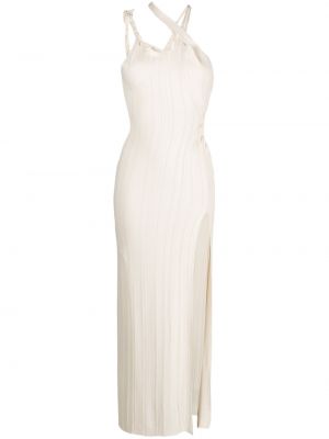 Асиметрична плетена макси рокля Jade Cropper бежово