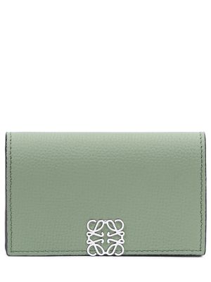 Кожаный кошелек Loewe зеленый