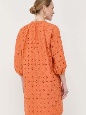 Bavlněné mini šaty Marella oranžové