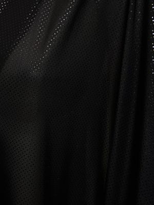 Vestido largo de tela jersey Balmain negro
