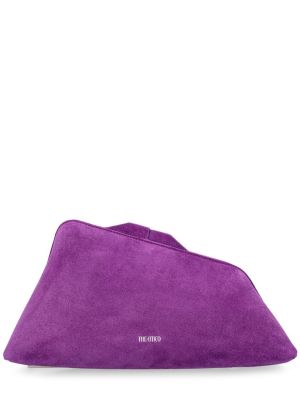 Usnjena pisemska torbica The Attico vijolična