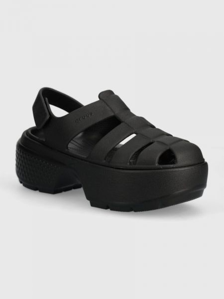 Sandale cu platformă Crocs negru