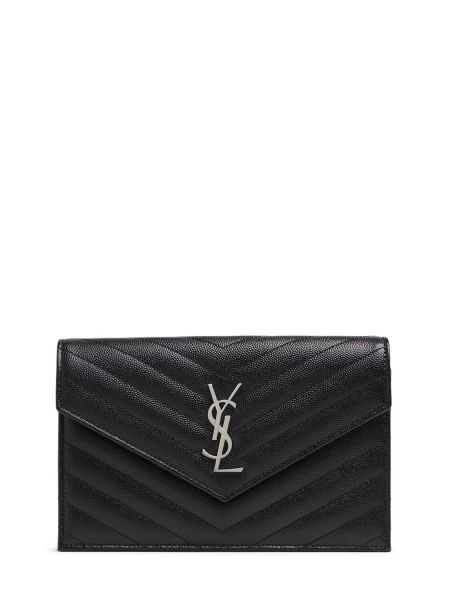 Bolso clutch de cuero Saint Laurent