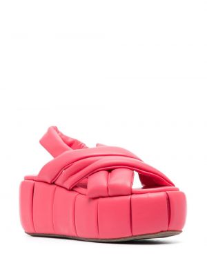 Sandales à plateforme Themoirè rose