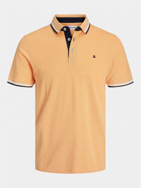 Тениска с копчета slim Jack&jones оранжево