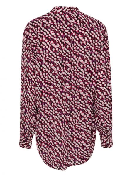 Košile s potiskem s abstraktním vzorem Marant Etoile růžová