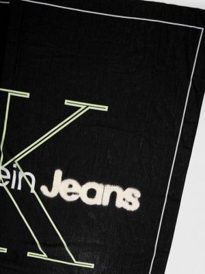 Хлопковый шарф Calvin Klein Jeans черный