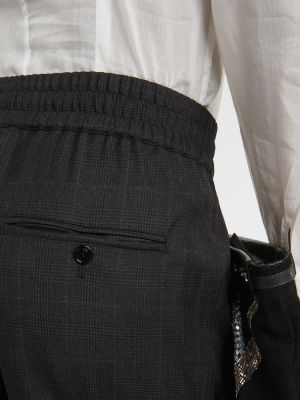 Voľné vlnené rovné nohavice Isabel Marant sivá