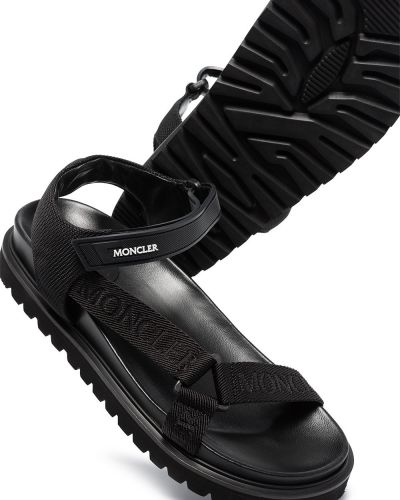 Sandály bez podpatku Moncler černé