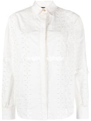 Bavlnená košeľa Roberto Cavalli biela