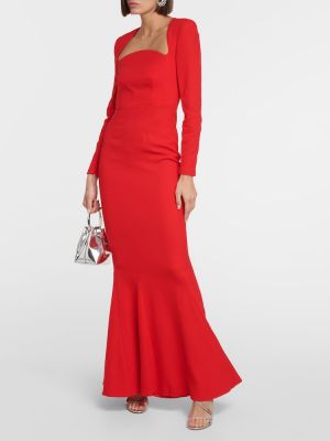 Sukienka długa Roland Mouret czerwona