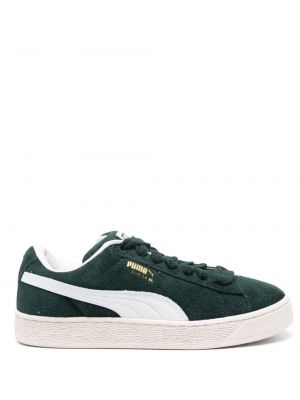 Sneakersy zamszowe skórzane Puma Suede zielone