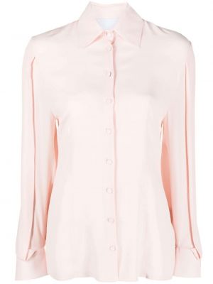 Пухена риза с копчета Erika Cavallini розово