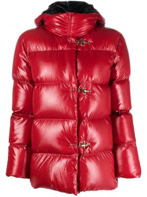 Klasická prošívaná bunda na zip z peří Fay - červená