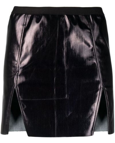 Falda de cuero Rick Owens negro