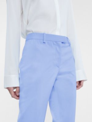 Vlněné rovné kalhoty Altuzarra modré