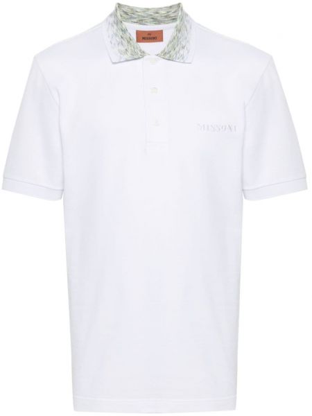 Poloshirt med broderier Missoni hvid