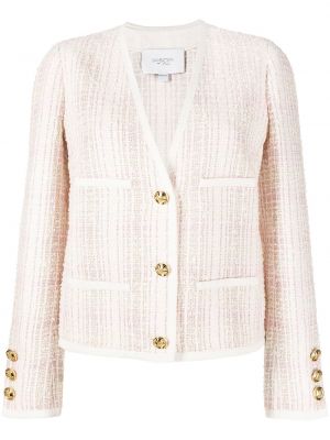 Tweed cardigan med knapper Giambattista Valli rosa