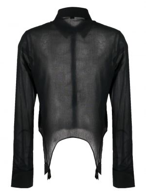 Košile se síťovinou Kiki De Montparnasse černá