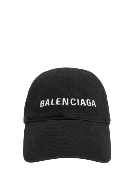 Bomuld broderet hat Balenciaga sort