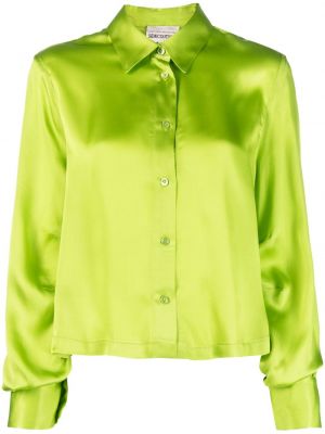 Сатенена риза Semicouture зелено