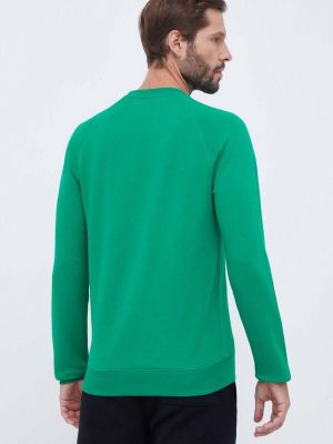 Bavlněná mikina s potiskem Adidas Originals zelená
