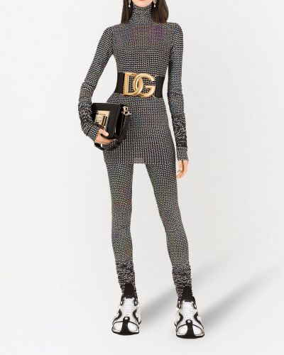 Leggings de cintura alta Dolce & Gabbana plateado