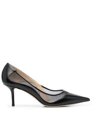 Mesh lær pumps Jimmy Choo svart