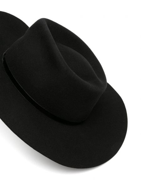 Veltinio vilnonis kepurė velvetinis Forte_forte juoda
