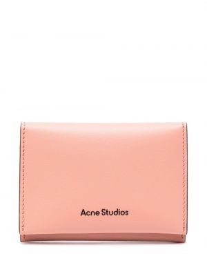 Bőr pénztárca Acne Studios rózsaszín