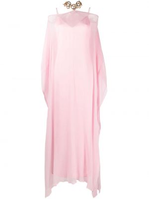 Копринена вечерна рокля Taller Marmo розово
