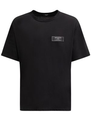 Bavlnené tričko Balmain čierna