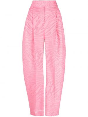 Spodnie w zebrę The Attico różowe