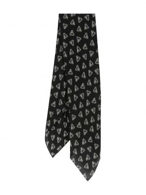 Копринен шал с принт Ralph Lauren Collection черно
