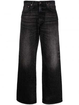 Voľné džínsy s vysokým pásom R13 čierna