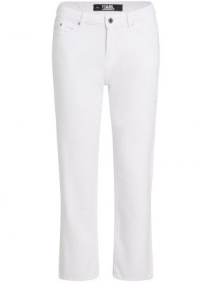 Slim fit kitsa lõikega teksapüksid Karl Lagerfeld Jeans valge