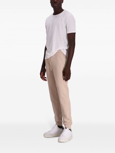 Bavlněné sportovní kalhoty Karl Lagerfeld béžové