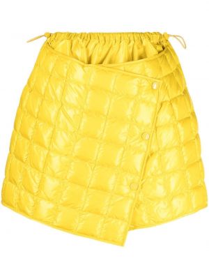 Pikowana spódnica asymetryczna Moncler żółta