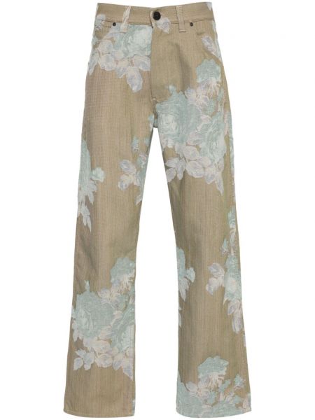 Pantaloni cu picior drept cu talie înaltă Vivienne Westwood verde