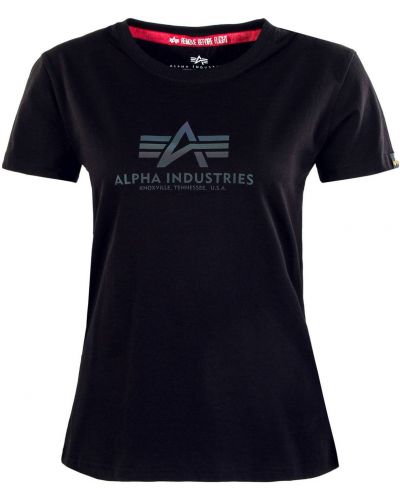 Marškinėliai Alpha Industries juoda