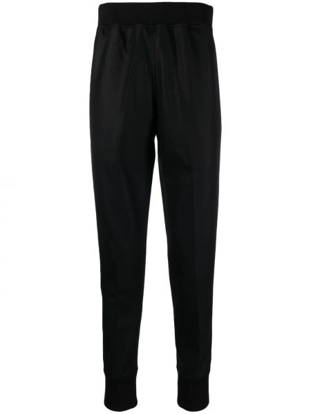 Spodnie sportowe wełniane Jil Sander czarne
