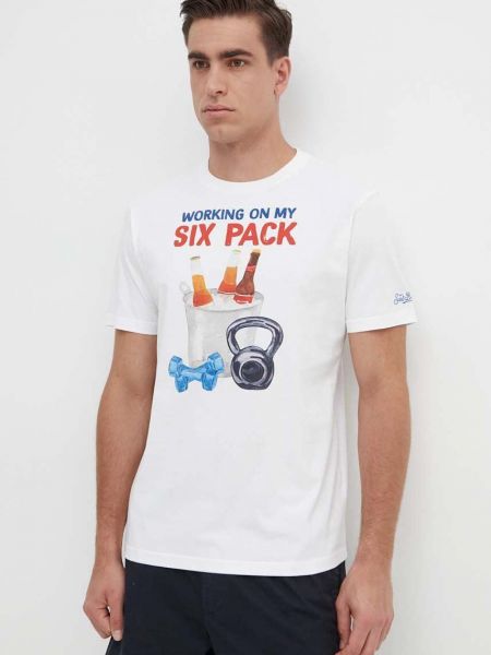 Хлопковая футболка с принтом Mc2 Saint Barth