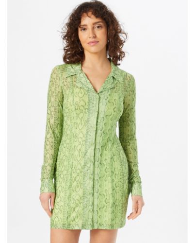Рокля тип риза Twiin зелено