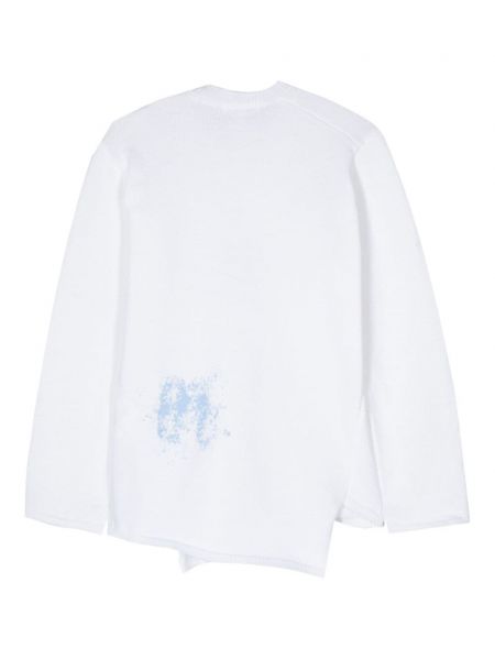 Asymetrický svetr Comme Des Garçons Shirt bílý