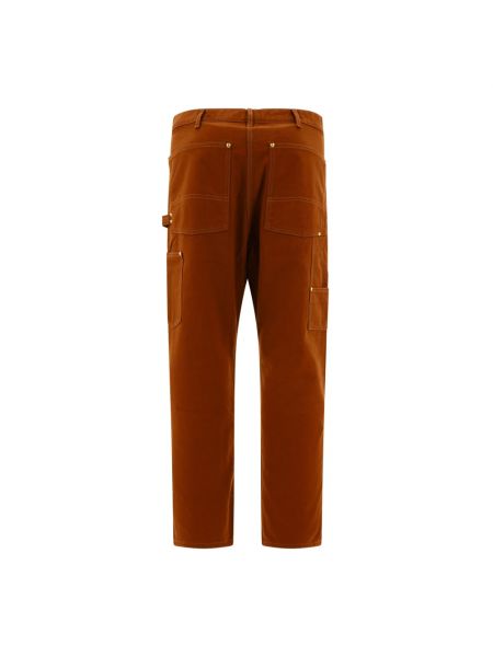 Pantalones rectos de algodón Human Made marrón