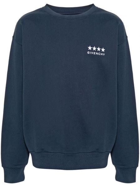 Pamučna dugi sweatshirt Givenchy plava