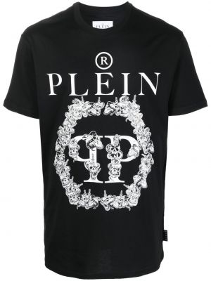 Raštuotas medvilninis marškinėliai Philipp Plein