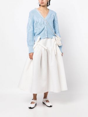 Midi sukně s mašlí Cecilie Bahnsen bílé