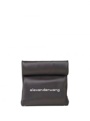 Bolso clutch de seda Alexander Wang negro