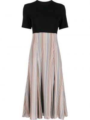 Stripete silke dress Paul Smith svart